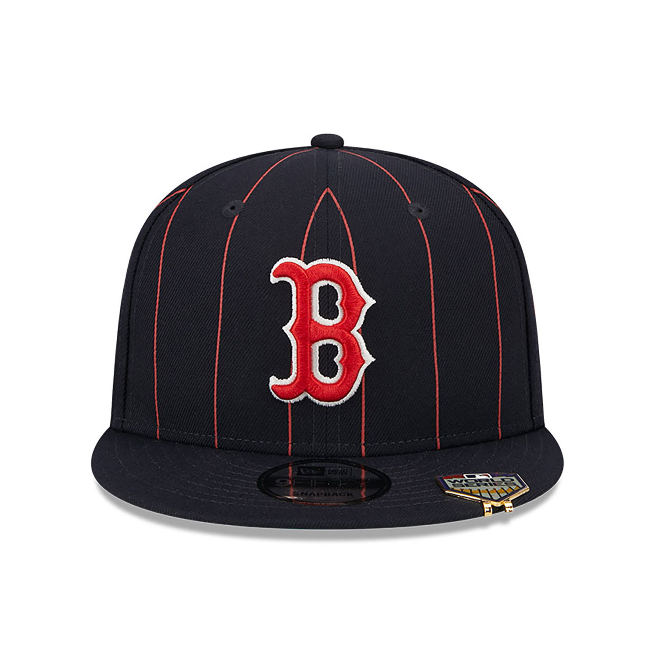 Boston Red Sox Pinstripe Navy 9FIFTY Snapback Cap
