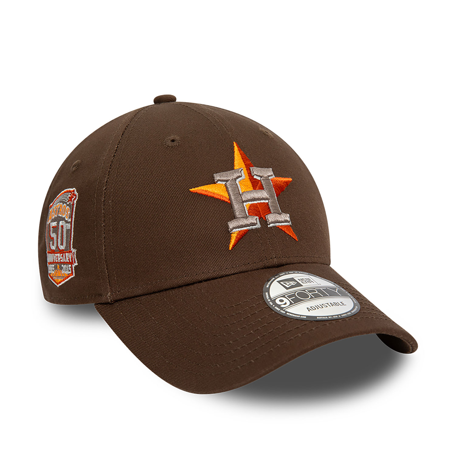 Houston Astros World Series Patch Dark Brown 9FORTY Adjustable Cap