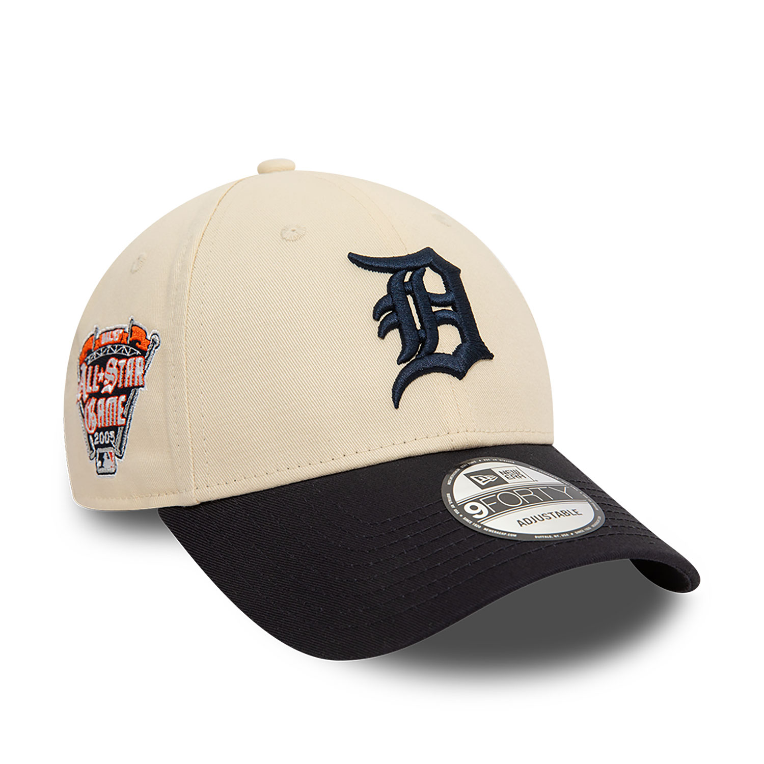 Detroit Tigers World Series Patch Light Beige 9FORTY Adjustable Cap