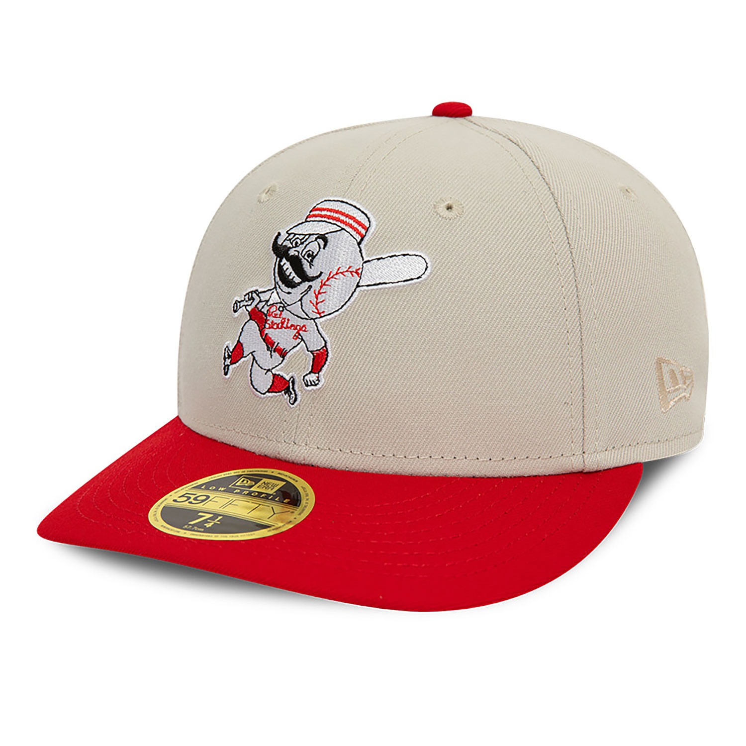 Cincinnati Reds Mascot Beige 59FIFTY Low Profile Cap