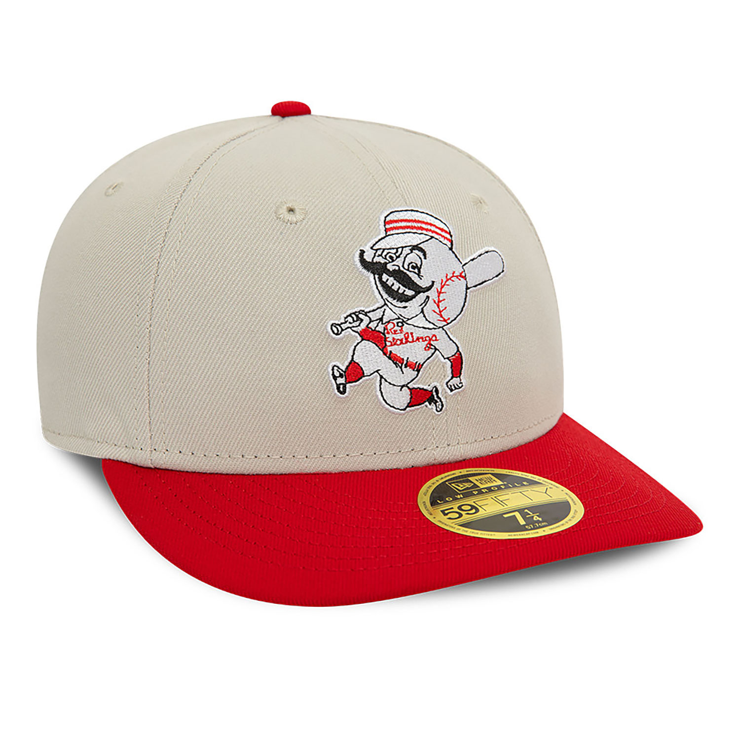 Cincinnati Reds Mascot Beige 59FIFTY Low Profile Cap